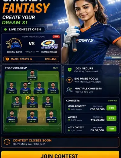Wwwesportebets (sports bet s) fantasy cricket & matchday visual 3